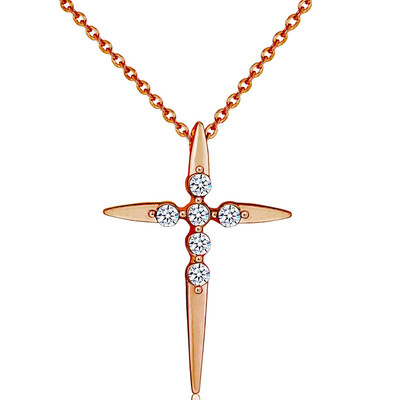 

YISHIZHIAI Cross Pendant New Simple Necklace Clavicle Chain Fashion Womens Accessories 4497