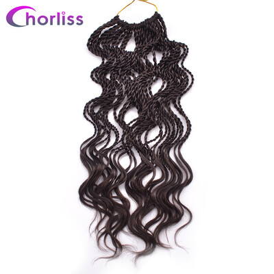 

1pcspack 14 inch Curly Senegalese Twist Crochet Braids 35 Roots Synthetic Braiding Hair Extension Low Temperature Fiber