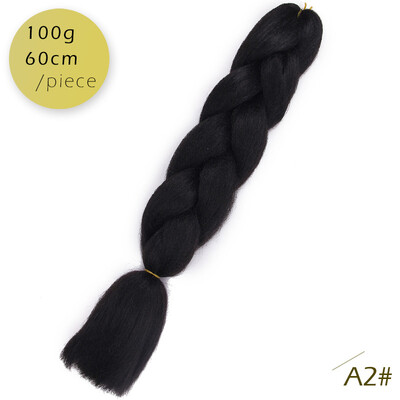 

AISI HAIR 100g / pcs 24inch Kanekalon гигантский косы Волосыломбер Две тонныЦветные синтетические волосы для кукол Вязание крю