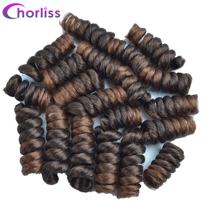 

6Easy Crochet Braids Curly Synthetic Crochet Twisted Braiding Hair Kenzie Curl Hair 20 Roots Pack 75 g Ombre 27 Color 1 Pack