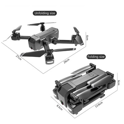 

KF607 Wifi FPV Drone with Camera 4K Foldable Optical Flow Positioning Altitude Hold MV editing RC Quadcopter with 2 Batteries