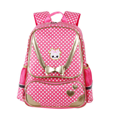 

SMJM Middle School Bag High Quality Jacquard Lightweight Shoulder Backpack for Girls Pink Daypack