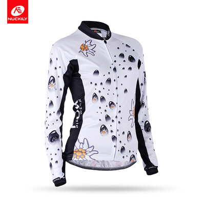 

NUCKILY Winter Wind-proof Bicyce Jersey High Quality Thermal Fleece Custom Made Road Bike Jackets Women GE001