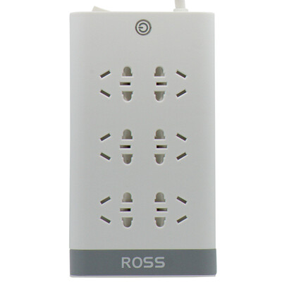 

ROSS W60 18 six six-hole multi-purpose child protection energy-saving fire socket plug-in board plug row plug line board drag line board switch socket length of 18 meters