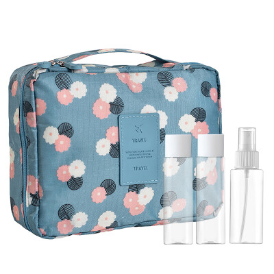 

MEIFUYU MF0573 travel cosmetic bag wash gargle bag separate bottling setblue