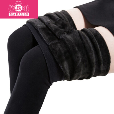 

Madallo pants socks plus velvet thick leggings pants female autumn and winter wear warm pants