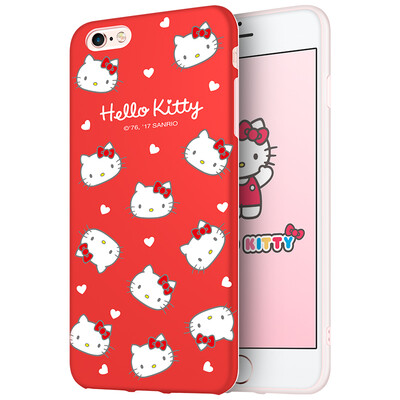 

Hello Kitty Apple 6 / 6s mobile phone shell iPhone6 ​​/ 6s cartoon protective sleeve All-inclusive silicone shatter-resistant soft shell 4.7 inches sweetheart Hello Kitty * Red