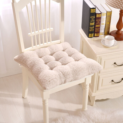 

Autumn and winter lamb chair,cushion anti-skid cushion, solid color office chair, cushion warm, student cushion warm, double thick