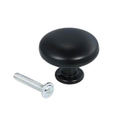 

LEEDIS Single Hole Black Round Mushroom Style Cabinet Knob American Style Drawer Pull Drawer Handle Round Cabinet Handle Pull Knob