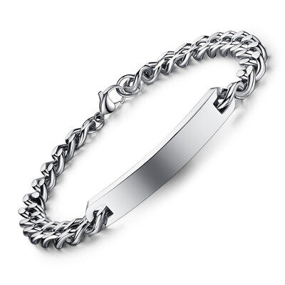 

Top Quality 316L Stainless Steel Couples Lovers Link Chain Bracelet Never Fade Punk Style Bangle Unisex wristband