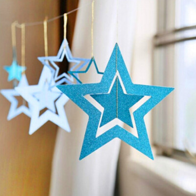 

Party Decoration 7pcsset Hollow Five-pointed Star Ornaments Christmas