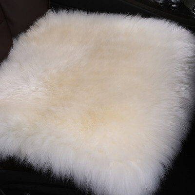 

Great Wall Shixi wool cushion in the long hair cushion winter car seat car home dual-use small square pad 45 × 45cm pearl white