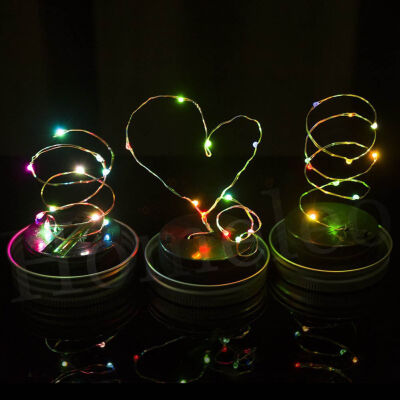 

1 Pack LED Fairy Light Solar Mason Jar Lid Light Color Changing Yard Room Decor Christmas decorations