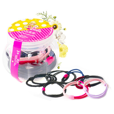 

Barbie hair tools Hair band Elastic band combination Children series 2 pair of rope 1 star 1 magic band 1 pair clip Acrylic hair tool color random