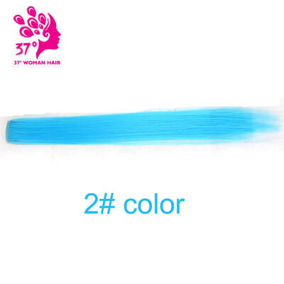 

Fashion hair extension for women Long Synthetic Clip In Extensions Straight Hair piece Party Highlight Punk Cosplay Colorful