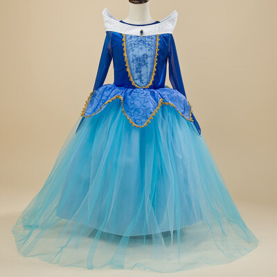 

Sexy Girls Dresses Princess Cosplay Costumes Children Off Shoulder Frocks Luxury Party Gown