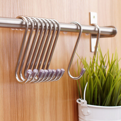 

[Jingdong Supermarket] Ou Runzhe stainless steel S-type home bathroom double-sided hook 10 loaded