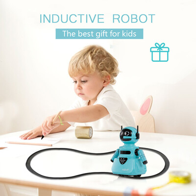 

Inductive Mini Robot for Kids Smart Toy Pen Draw Lines Optional Sensor Rail Car Truck Gift for Kids