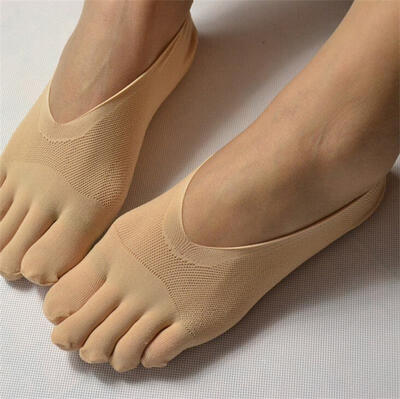 

3 Color Womens Low Cut Crew Ankle Socks New Fashion Five Finger Toe Hosiery