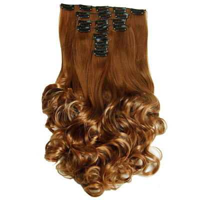 

AISIHAIR 16Colors Clip in Hair Extensions 8pcsset 22inch 55 cm Long Wavy Heat Resistant Hairpiece