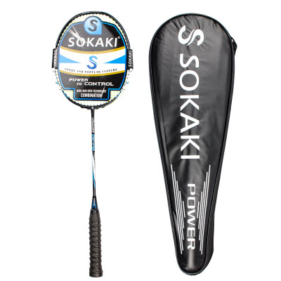 

Sokaqi SOKAKI carbon composite badminton racket 1 stick has threaded 21 pounds wrapped hand gel