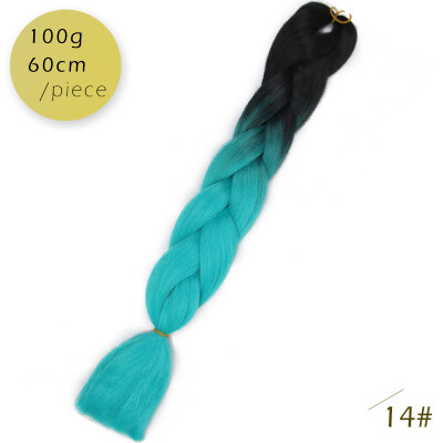 

AISI HAIR 100g / pcs 24inch Kanekalon гигантский косы Волосыломбер Две тонныЦветные синтетические волосы для кукол Вязание крю