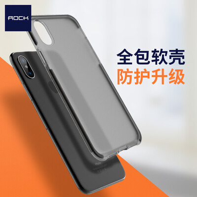 

Локк (ROCK) Apple X / 10 телефона оболочка iPhoneX / 10 сильного сопротивление падения защитного рукава силикон мягкой оболочка отличная серия элегантного черного щит
