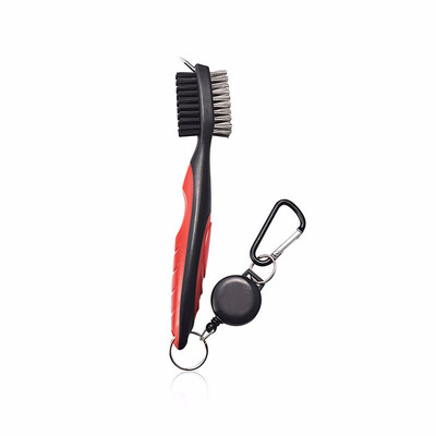 

Outdoor Golf Club Brush Groove Cleaner with Retractable Zip-line