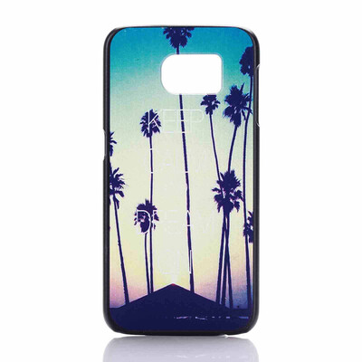 

Cartoon Plastic Phone Accessories Back Skin Case Cover for Samsung Galaxy S6 - Coconut Trees