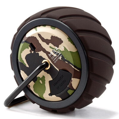 

Rice table Mrice campers 10 mini small Bluetooth speakers wireless phone audio subwoofer outdoor waterproof portable card small tires camouflage color