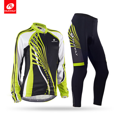 

NUCKILY Women Green Bicycle Jersey Cycle Clothing Riding Breathable Winter Wear GE010GF010
