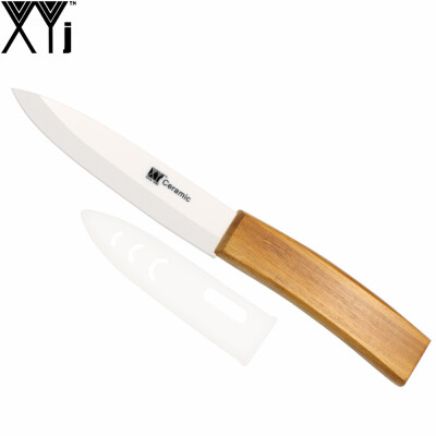 

XYJ Brand Ceramic Knife Bamboo Non Slip Handle 4 Inch Utility Kitchen Knife