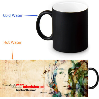 

John Winston Lennon Morphing Mug Color Change Tea Cup Magic Milk Coffee Mug