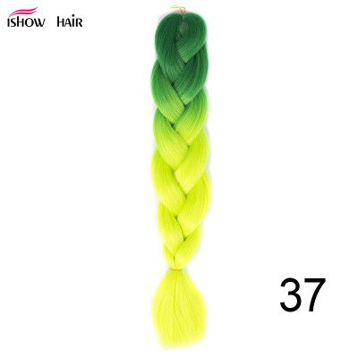 

Silky Strands 24 100g Ombre Synthetic Braiding Hair Extensions For Crochet Braids Kanekalon Jumbo Braids Two Tone Ombre Color 1p