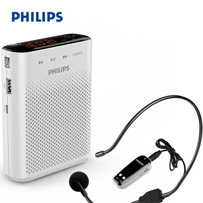 

Philips (PHILIPS) SBM220 Square audio small bee megaphone speaker card speakers teaching / tour guide dedicated screen FM radio music player white