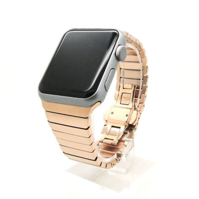 

Stainless Steel Butterfly Buckle Metal Straps for Apple Watch band, 38mm/42mm Metal Link Strap for iwatch Series 3 2 1