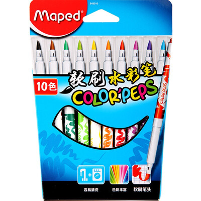 

Maple 84010 easy to wash soft brush watercolor pen 10 color