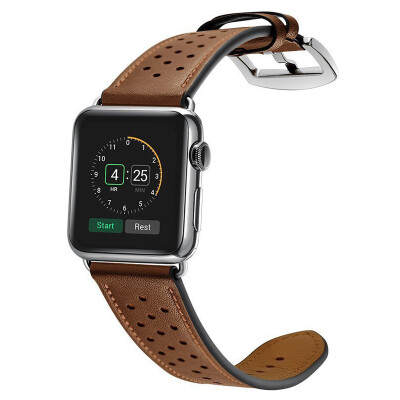 

BIAZE apple watch strap leather for Watch1 / Series2 / Series3 carabiner belt 42mm-brown