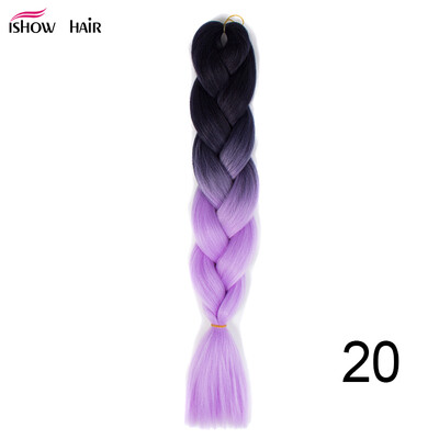 

Silky Strands 24 100g Ombre Synthetic Braiding Hair Extensions For Crochet Braids Kanekalon Jumbo Braids Two Tone Ombre Color 1p