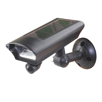 

Security Solar Panel Power PIR Motion Light Outoodr Black ABS Wall Light