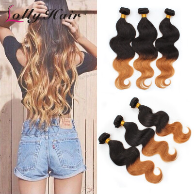 

T1B / 30 Hair Weaving Bundles Малайзийская Ombre Virgin Human Ombre для волос Мода Малайзийская волна для наращивания волос 3pcs Хорошее качество