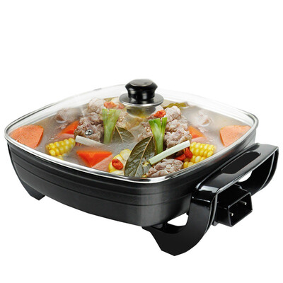 

Baijie Hanjie Korean multi-function electric wok electric barbecue oven multi-purpose square pot DG3001-L black