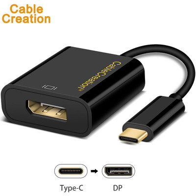 

CABLE CREATION CD0176 Type-C to DP converter USB31 USB-C to DP adapter black 4K extension cable Apple 12-inch MACBOOK docking