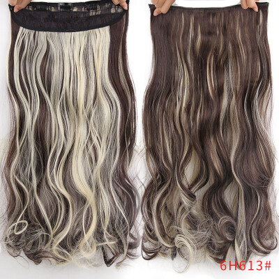 

I's a wig 24" 14 Colors Long Wavy High Temperature Fiber Synthetic Clip in Hair Extensions for Women