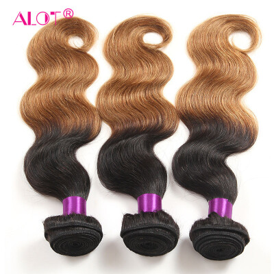 

Alot Hair Brazilian Virgin Ombre Hair Body Wave 3 Bundle Lot Two Tone Color 1b30