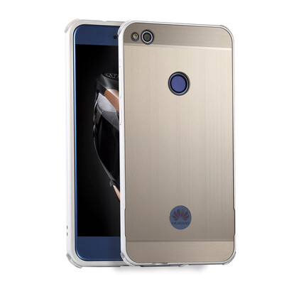 

Luxury Case for Huawei P8 Lite Aluminum BumperAcrylic Panel Back Glossy Business Cover for Huawei P8 Lite