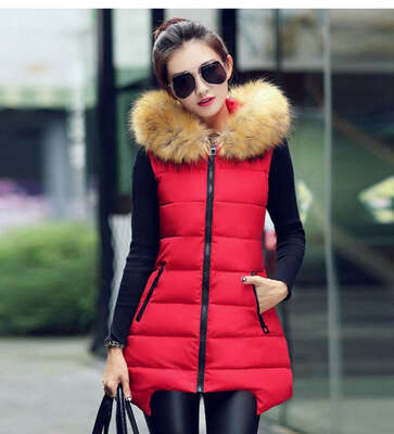 

Plus Size 4XL Winter Vest Women 2017 Sleeveless Jacket Coat Women's Vest Waistcoat Warm Hooded Long Vest Female