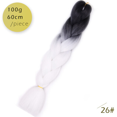 

AISI HAIR 100g / pcs 24inch Kanekalon гигантский косы Волосыломбер Две тонныЦветные синтетические волосы для кукол Вязание крю