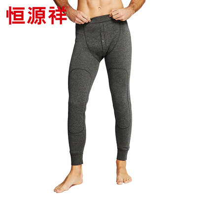 

Heng Yuan Xiang men's warm pants wool modal knee leggings wool pants dark gray 170/95