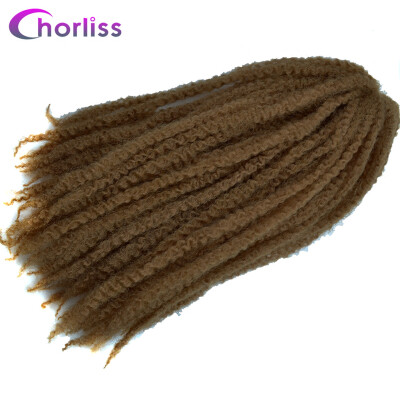 

18 '' Afro Marley Braids Hair Crochet Braids Hair Curl Crochet Synthetic Braiding Hair 100g/Piece Brown Black Purple Color